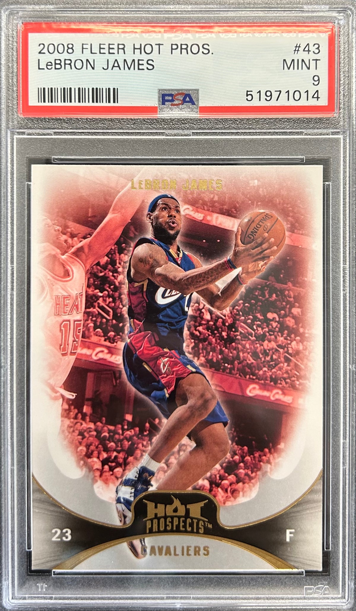 2008 Fleer Hot Prospects #43 Lebron James PSA 9