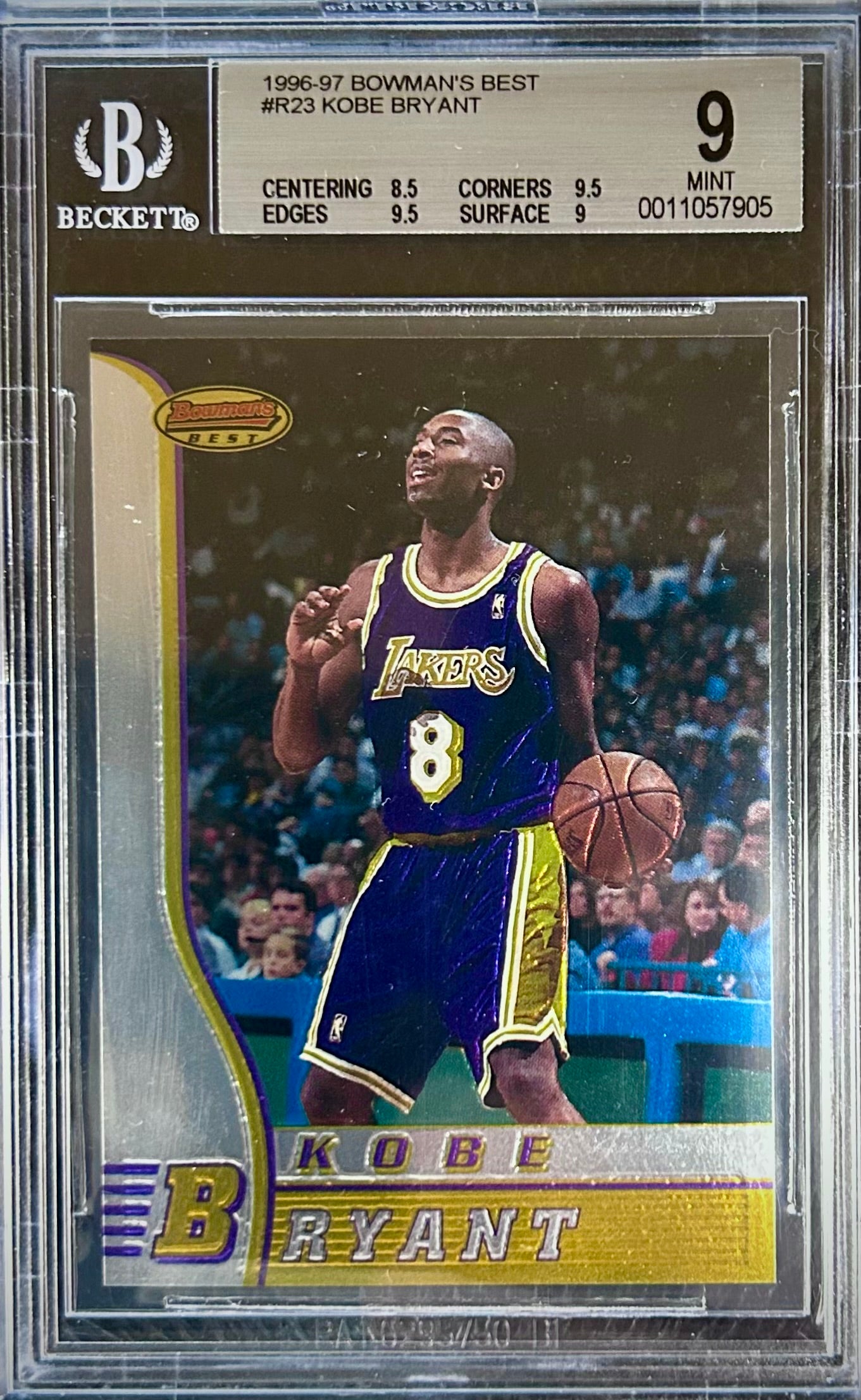 1996-97 Bowman's Best #R23 Kobe Bryant BGS 9