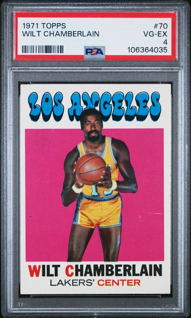 1971 Topps #70 Wilt Chamberlain PSA 4 - Front