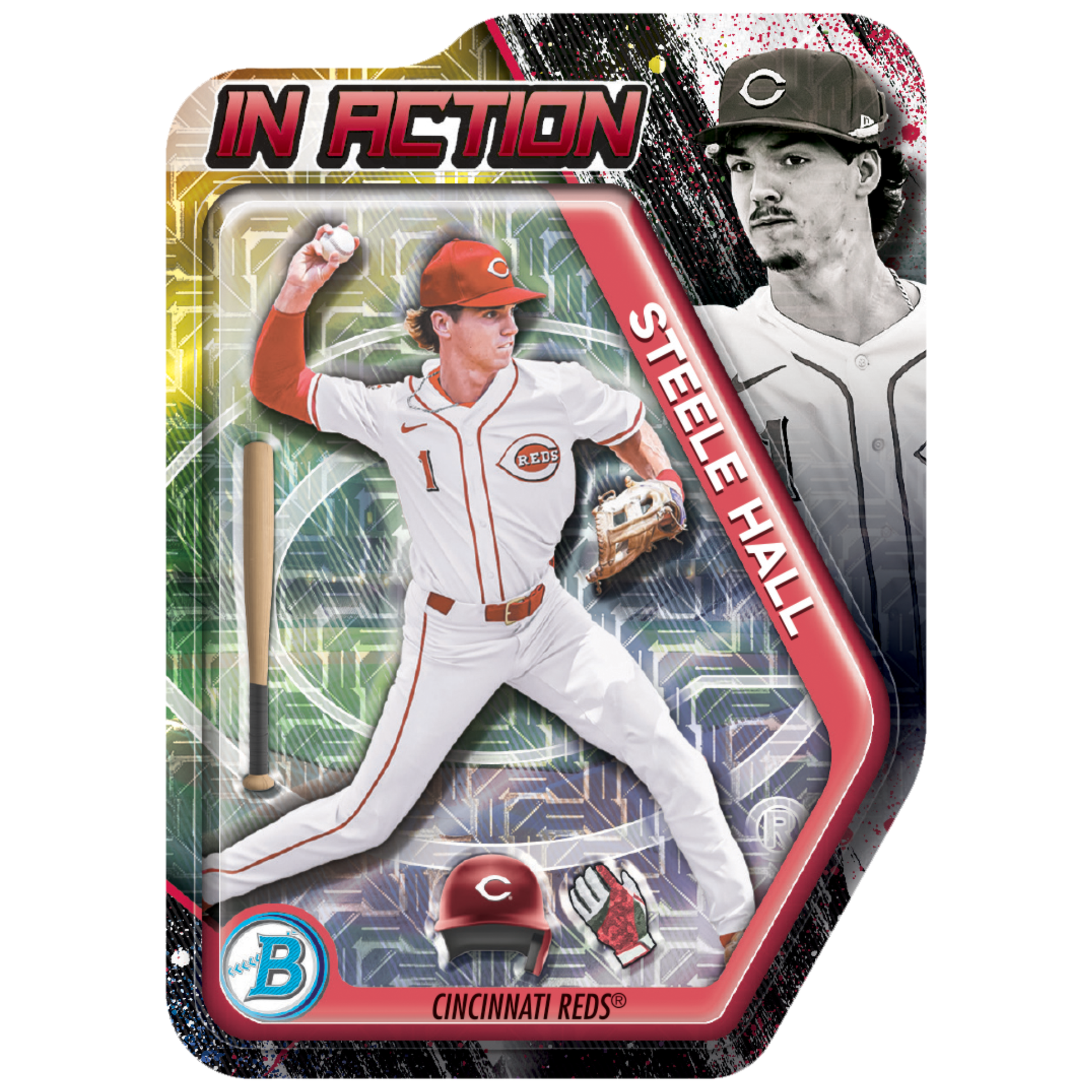2025 Bowman Draft Baseball Mega Bowman In Action Steele Hall