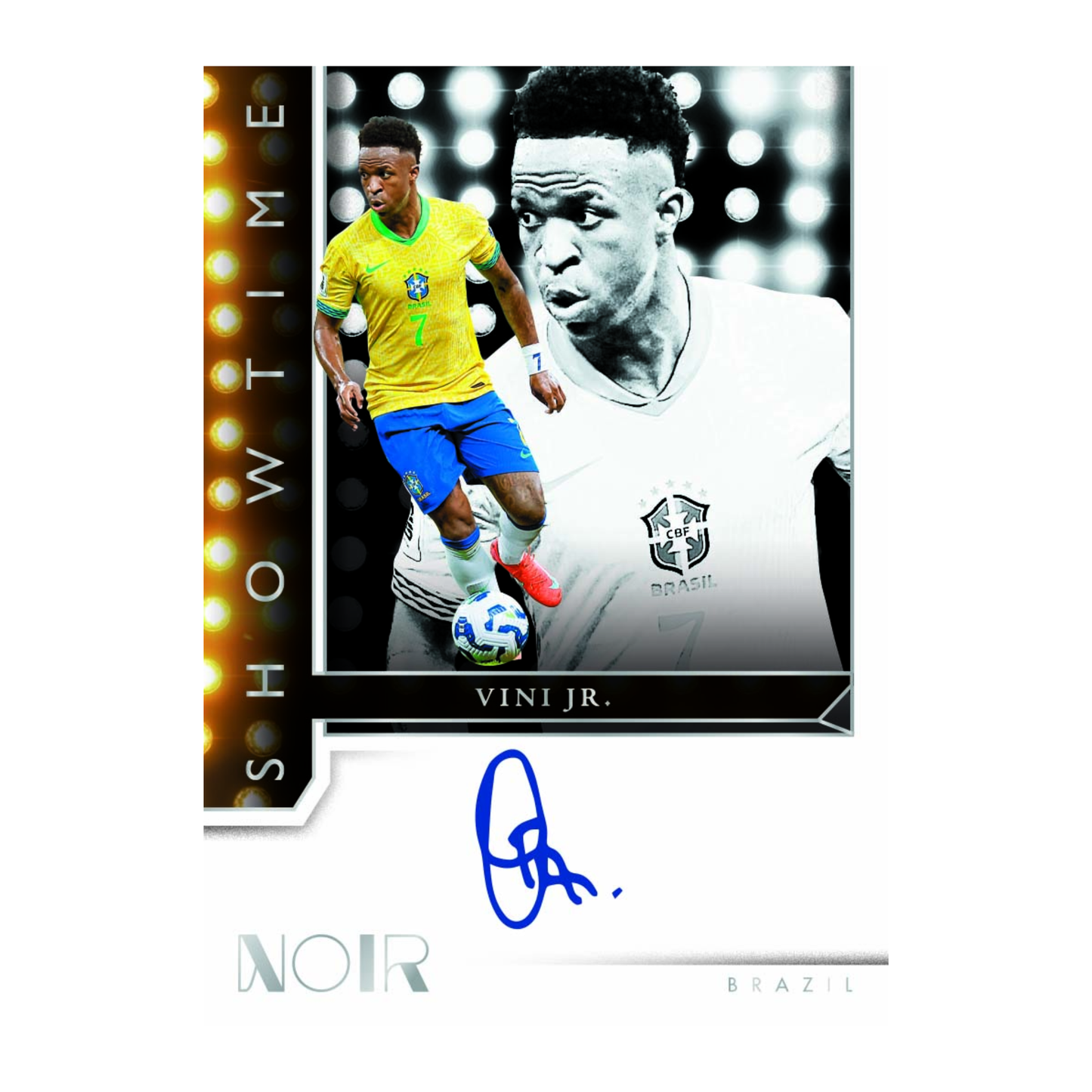2025-26 Panini Noir Road to FIFA World Cup Soccer Showtime Autograph Vini Jr. 