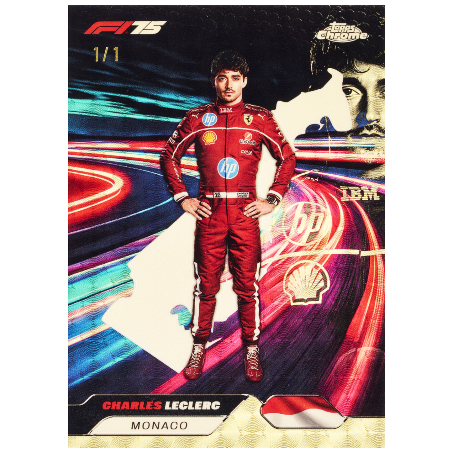 2025 Topps Chrome Formula 1 Neon Nations Charles Leclerc