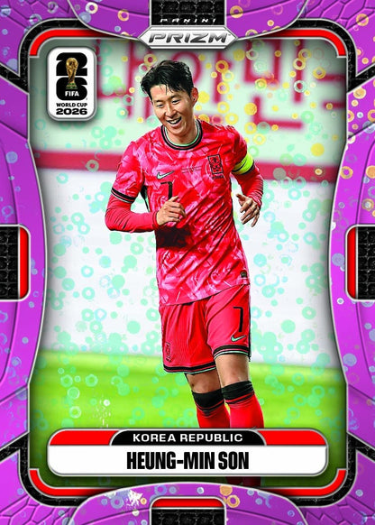 2026 Panini Prizm FIFA World Cup Soccer Son Heung-Min Pink Disco Prizm Card