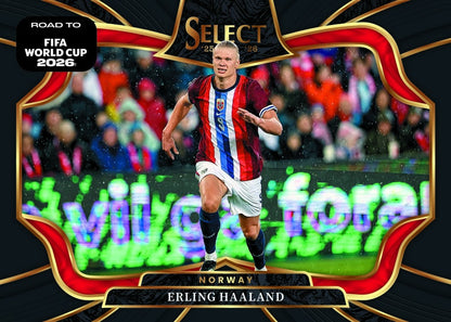 2026 Panini Select Road to World Cup Erling Haaland Field Level Black Card - Hobby Exclusive
