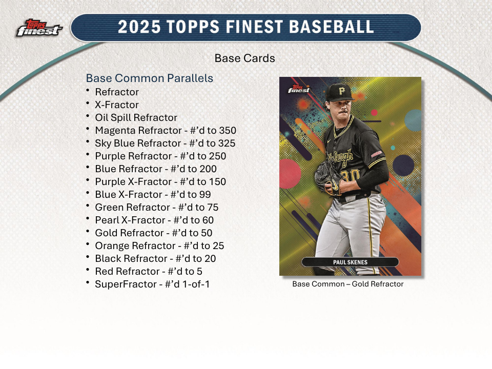 2025 Topps Finest Baseball Hobby Box