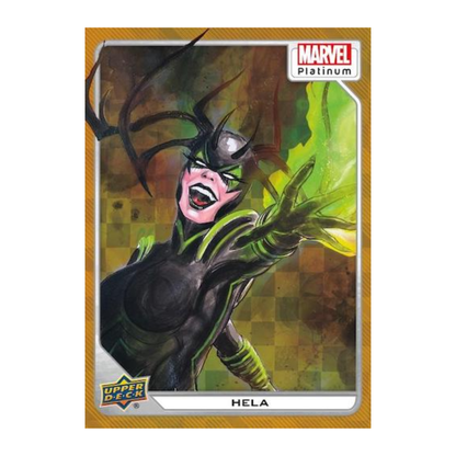 2023 Upper Deck Marvel Platinum Hobby Exclusive Orange Checkers Hela