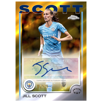 2024-25 Topps Chrome UEFA Women’s Champions League Soccer autograph card Jill Scott