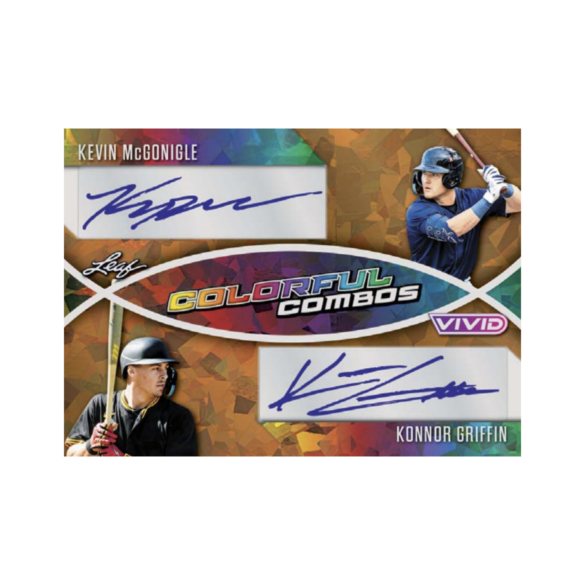 2026 Leaf Vivid Baseball Colorful Combos Kevin McGonigle and Konnor Griffin autographs