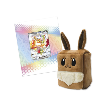 Pokémon Scarlet & Violet-Prismatic Evolutions Super-Premium Collection fuzzy Eevee deck box