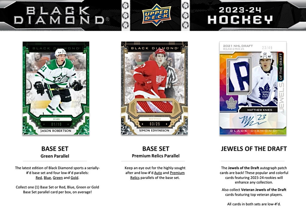 2023-24 Upper Deck Black Diamond Hockey Hobby Box