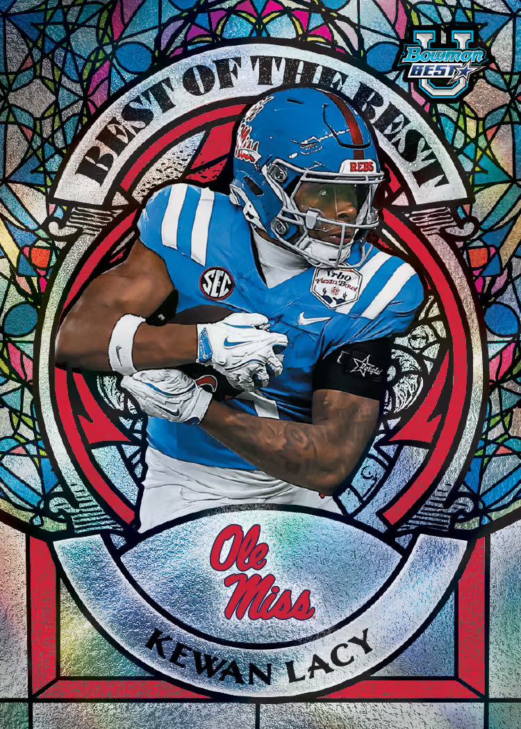 2026 Bowman University Best Football Kewan Lacy Best of the Best Card