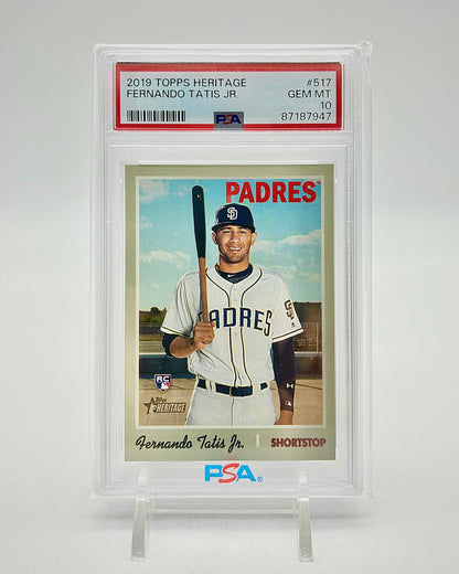 2019 Topps Heritage: #517 Fernando Tatis Jr. (PSA 10)