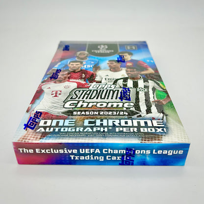 2023-24 Topps Stadium Club Chrome UEFA Champions League Soccer Hobby Box