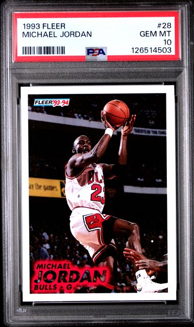 1993 Fleer #28 Michael Jordan PSA 10 - Front