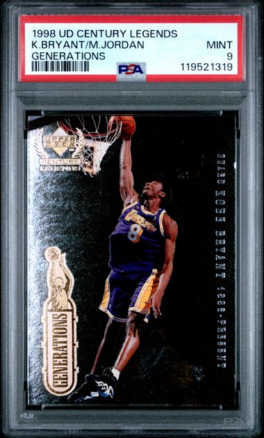 1998 Upper Deck Century Legends Generations Kobe Bryant / Michael Jordan PSA 9 - Front