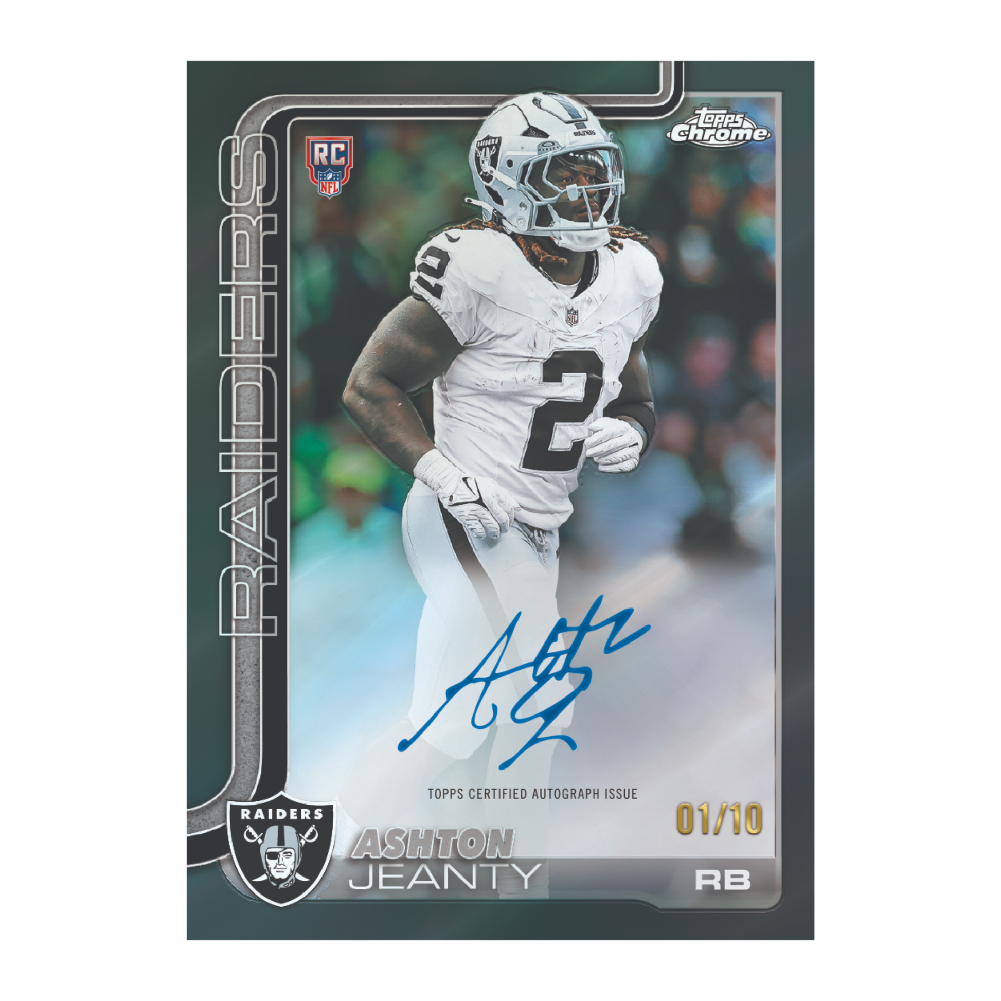 2025 Topps Chrome Football Rookie Auto Ashton Jeanty