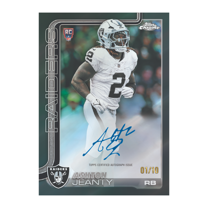 2025 Topps Chrome Football Rookie Auto Ashton Jeanty
