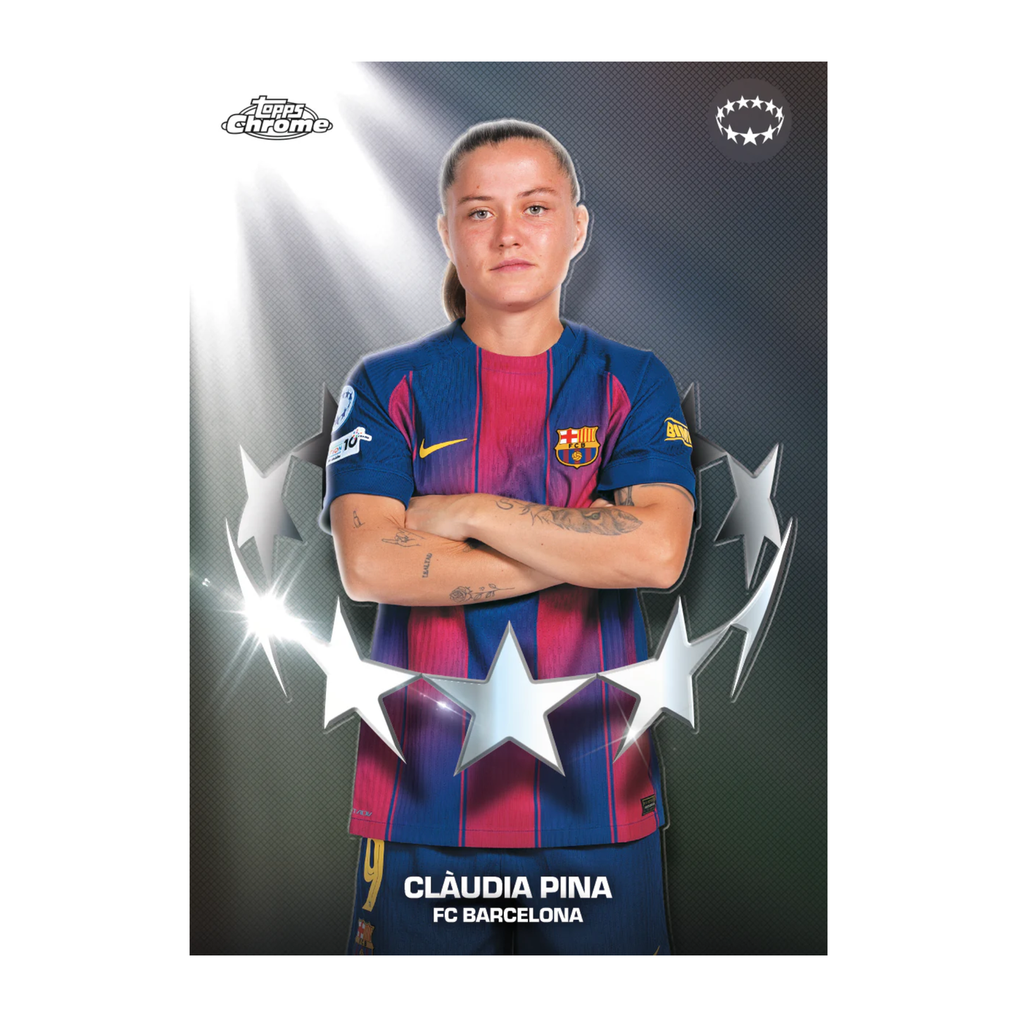 2025-26 Topps Chrome UEFA Women's Champions League Soccer Claudia Pina