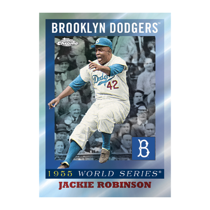 2025 Topps Chrome Platinum Baseball 1955 World Series Jackie Robinson