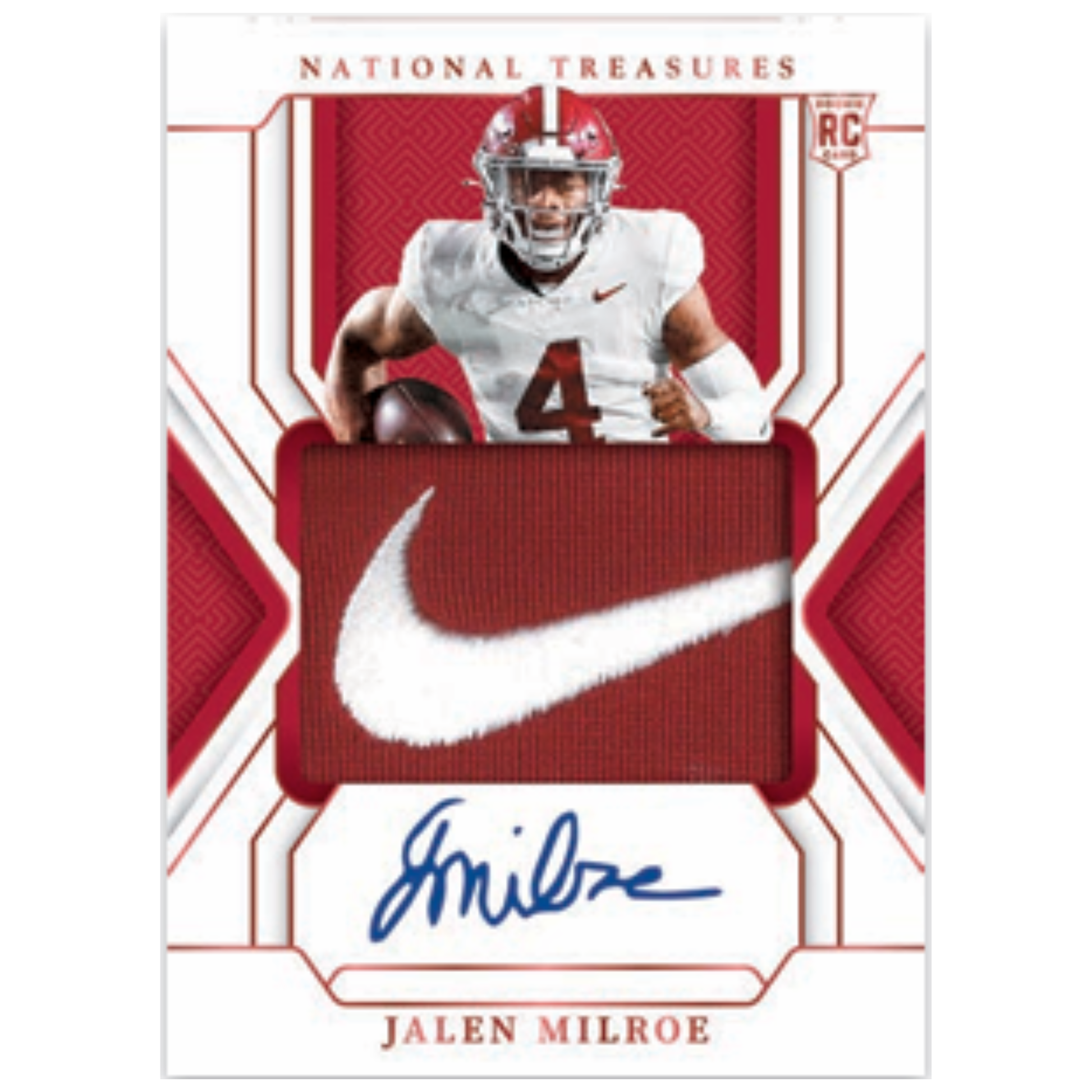 2025 Panini National Treasures Collegiate Football Jalen Milroe Patch Autograph