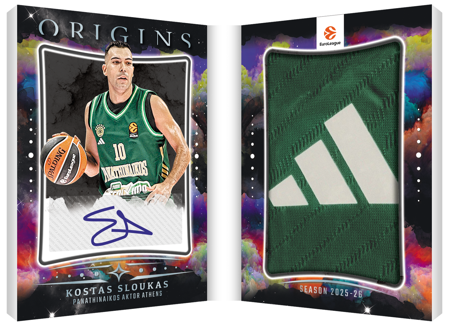 2025-26 Panini Euroleague Origins Basketball Patch Autograph Booklet Kostas Sloukas