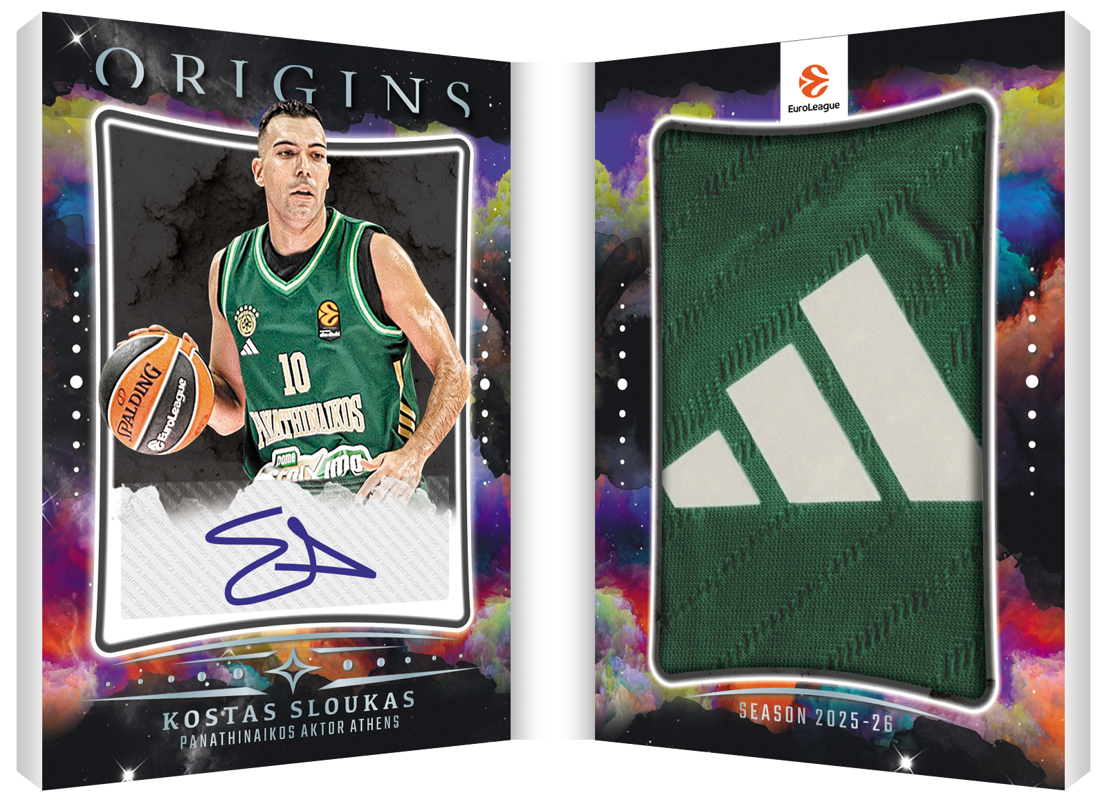 2025-26 Panini Euroleague Origins Basketball Patch Autograph Booklet Kostas Sloukas