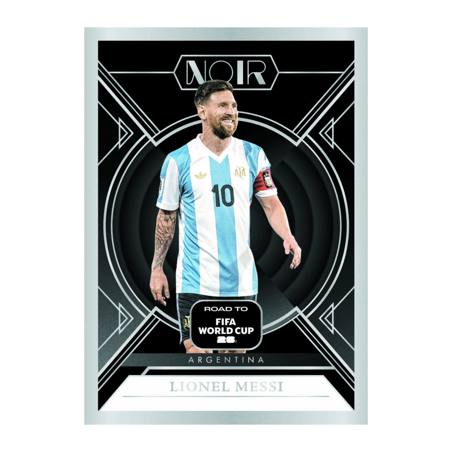 2025-26 Panini Noir Road to FIFA World Cup Soccer Lionel Messi