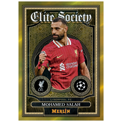 2024-25 Topps Merlin UEFA Club Competitions Soccer Elite Society Mohamed Salah