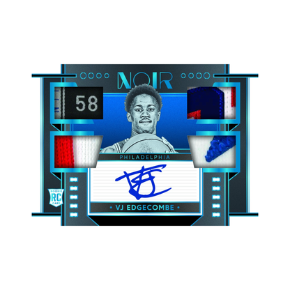 2025-26 Panini Noir Basketball Quad Patch Autograph VJ Edgecombe