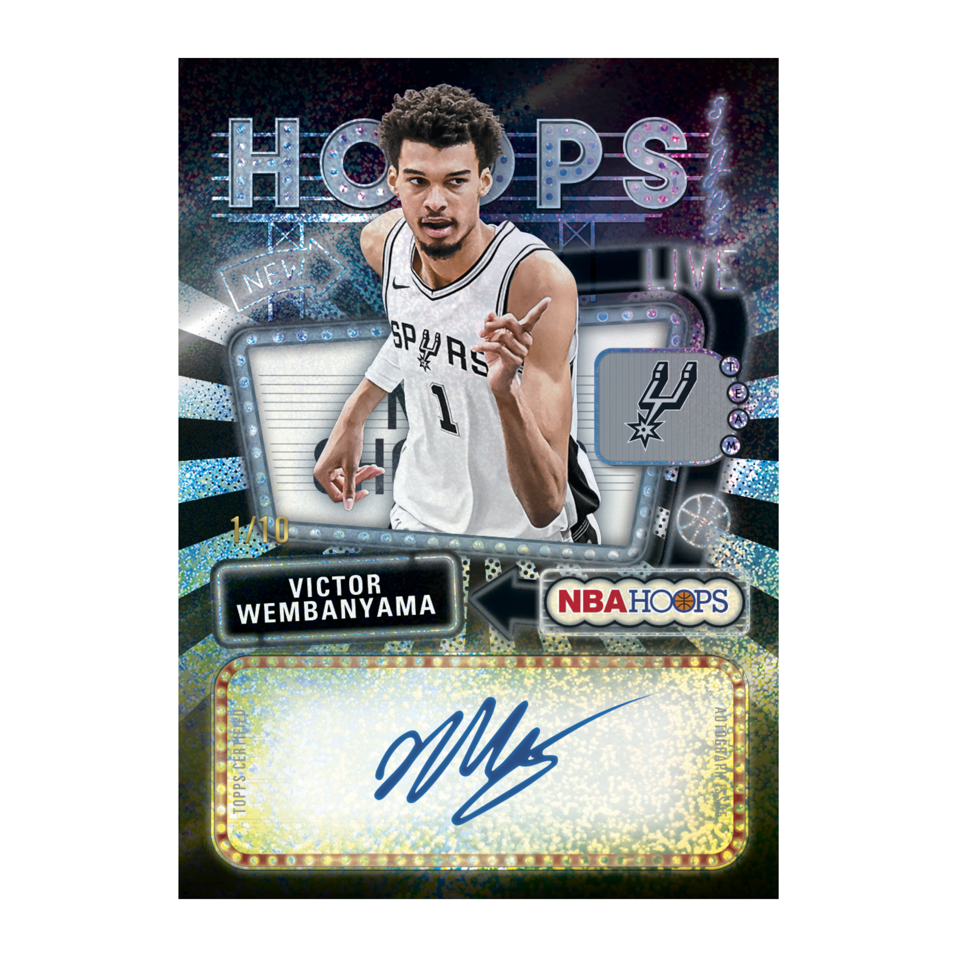 2025-26 Topps NBA Hoops Basketball Hoops Sign Victor Webanyama