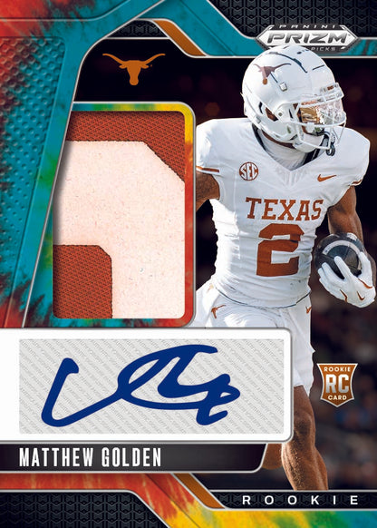 2025 Panini Prizm Draft Picks Collegiate Football Rookie Patch Auto Matthew Golden
