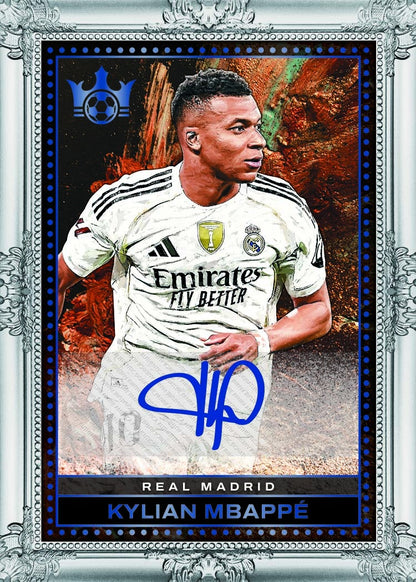 2025-26 Panini Pitch Kings International Kylian Mbappe Legacy Portrait Signatures Sapphire Card