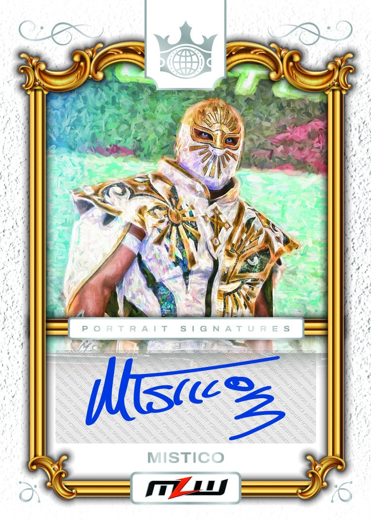 2026 Panini Major League Wrestling Ring Royalty Mistico Portrait Signatures Autograph Card