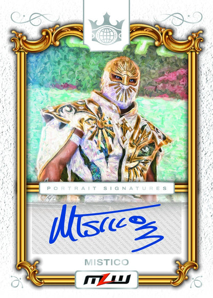 2026 Panini Major League Wrestling Ring Royalty Mistico Portrait Signatures Autograph Card
