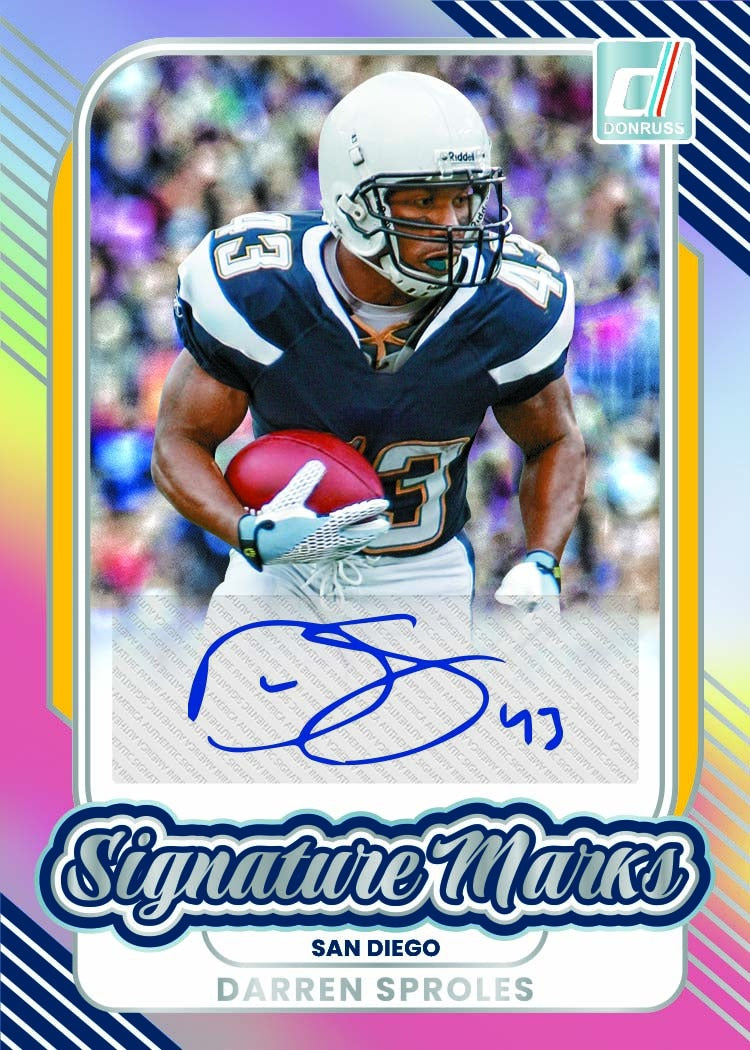 2026 Panini Donruss Football Darren Sproles Signature Marks Card