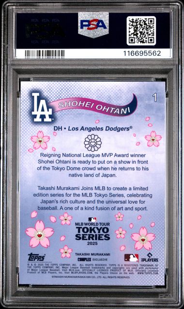2025 Topps Murakami Tokyo Series #1 Shohei Ohtani PSA 10 - Back