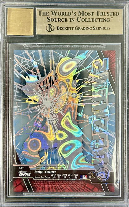 2017 Bowman High-Tek Bashers Autographs /50 #B-MT Mike Trout BGS 9.5 / Auto 10