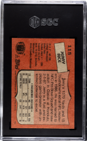 1987 Topps #115 Jerry Rice SGC 8 - Back