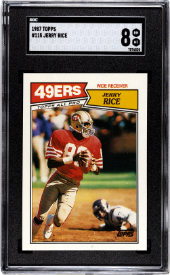 1987 Topps #115 Jerry Rice SGC 8 - Front