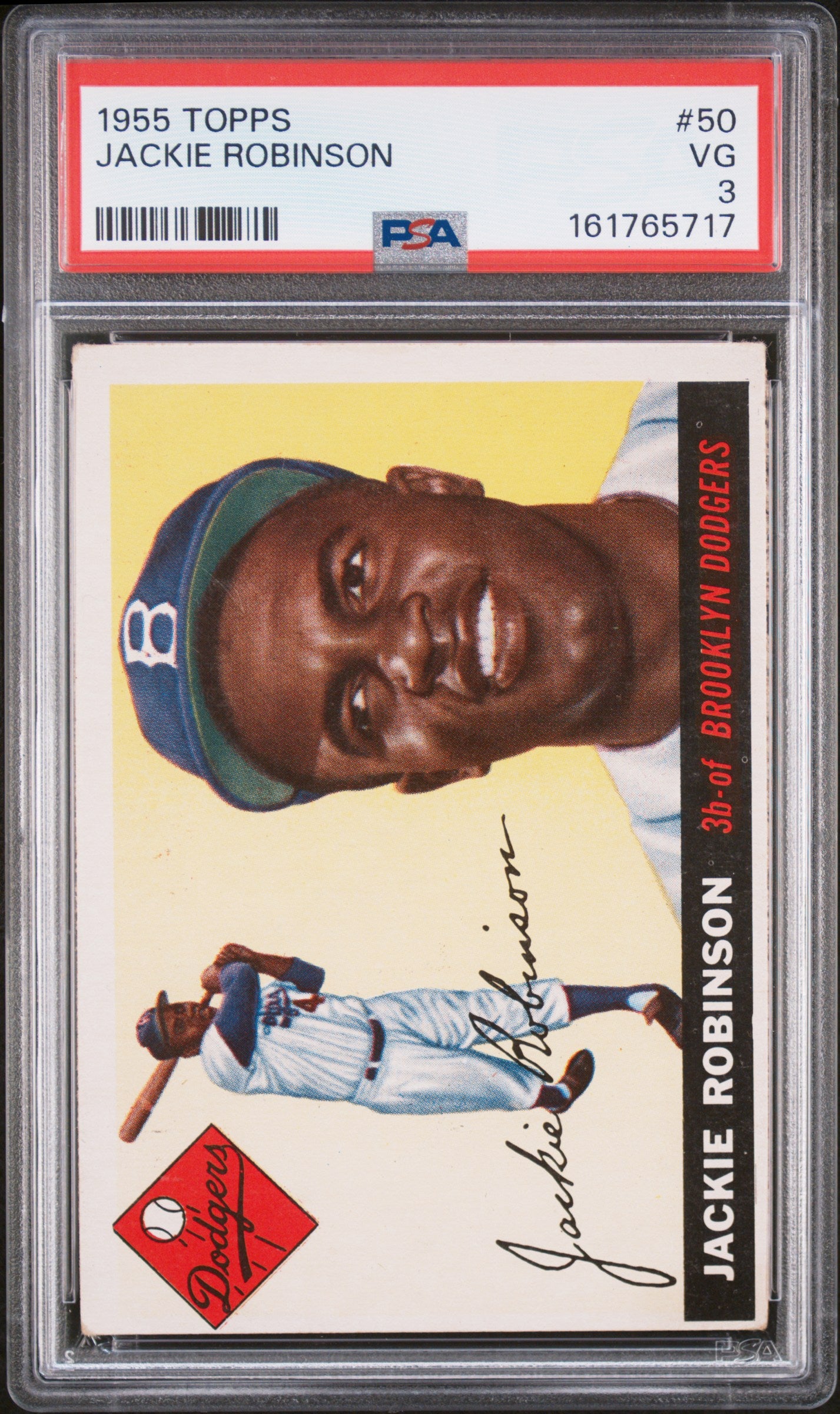 1955 Topps #50 Jackie Robinson PSA 3