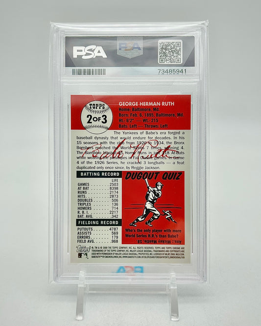 2009 Topps Factory Set Gold Refractor: #2 Babe Ruth (PSA 10)