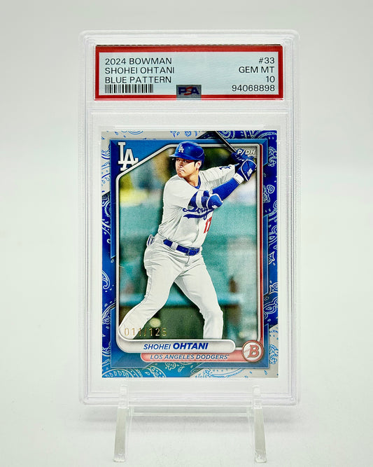 2024 Bowman Blue Pattern /125: #33 Shohei Ohtani (PSA 10)