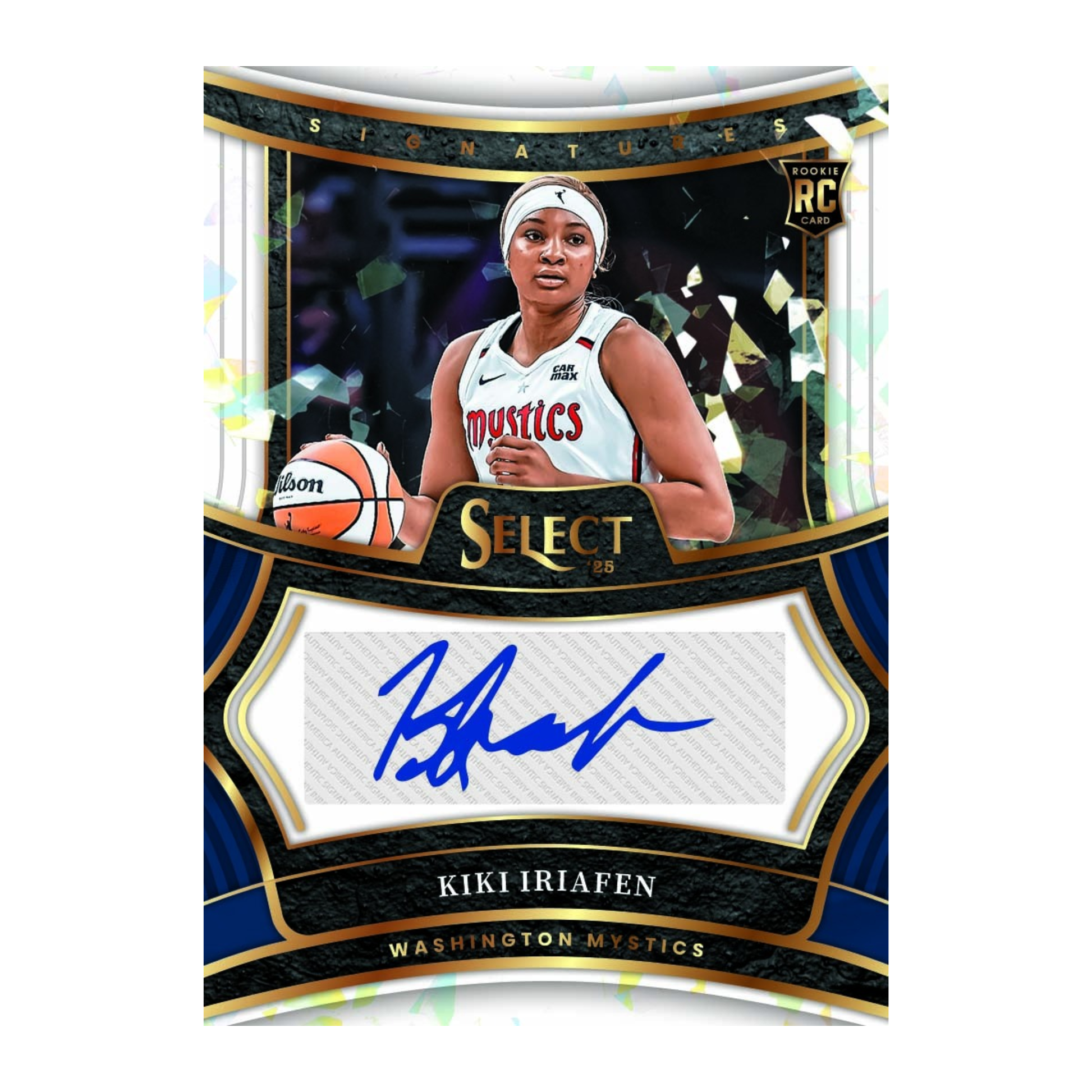 2025 Panini Select WNBA Basketball White Ice Signatures Kiki Iriafen