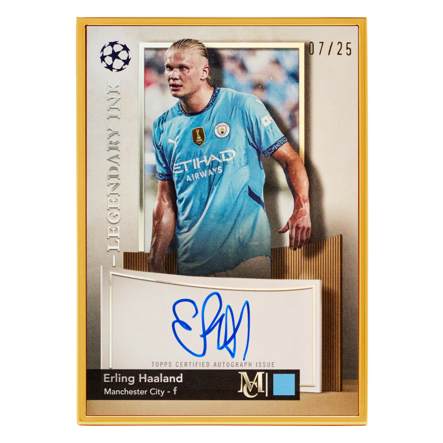2024-25 Topps Museum Collection UEFA Club Competition Soccer Legendary Ink Erling Haaland