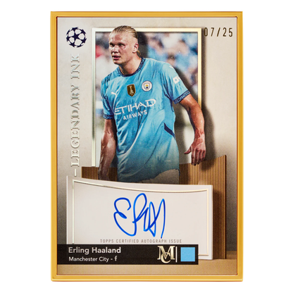 2024-25 Topps Museum Collection UEFA Club Competition Soccer Legendary Ink Erling Haaland