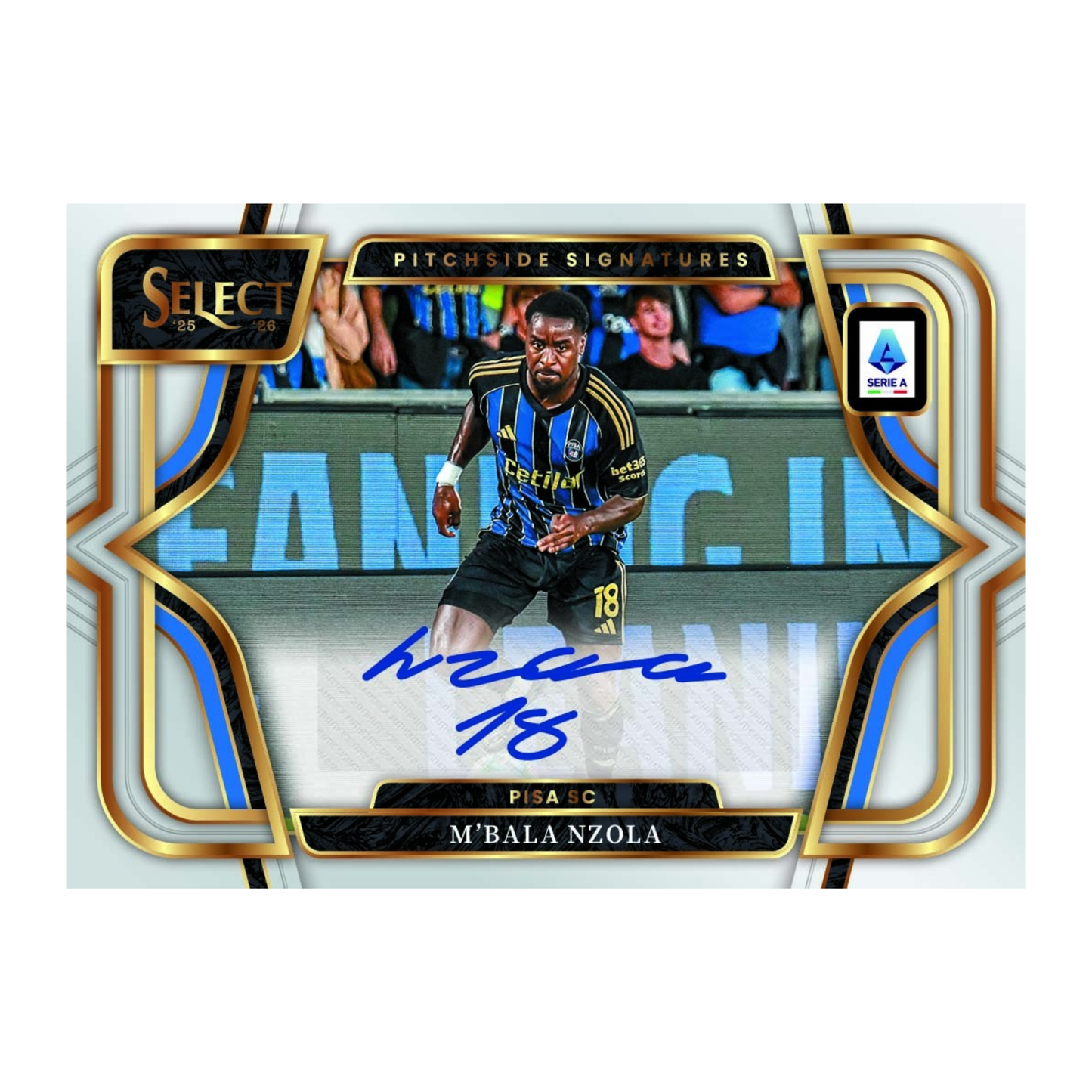2025-26 Panini Select Serie A Soccer Pitchside Signatures M'Bala Nzola