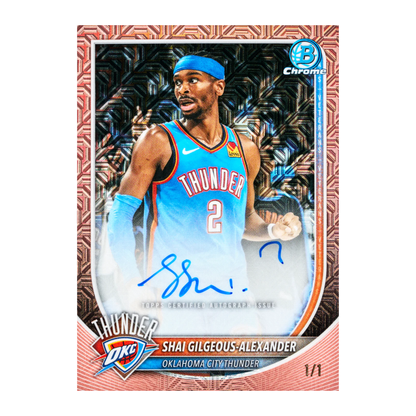 2025-26 Bowman Basketball Mega Box Parallel Auto Shai Gilgeous-Alexander
