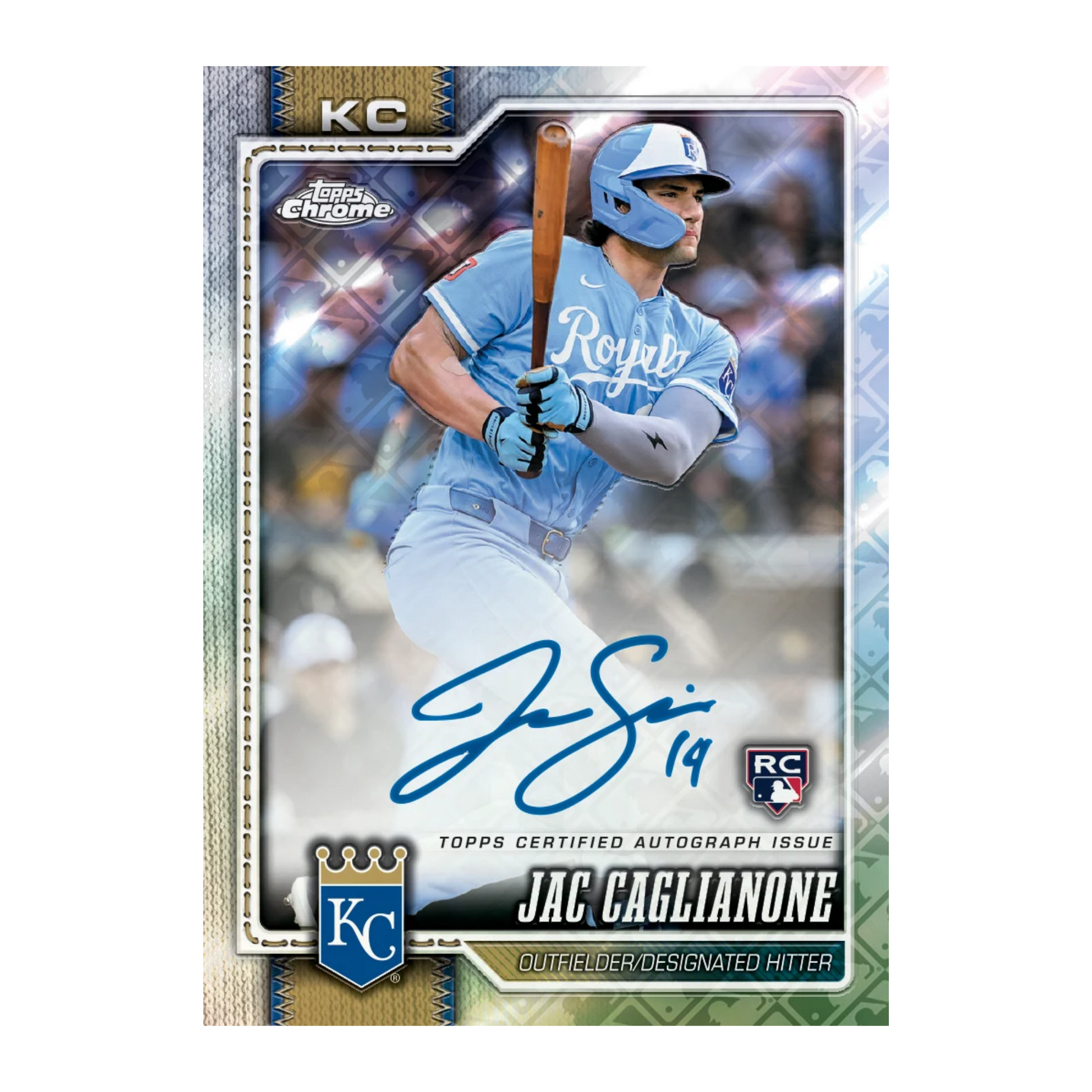 2026 Topps Chrome Baseball Logofractor Jac Caglianone Autograph