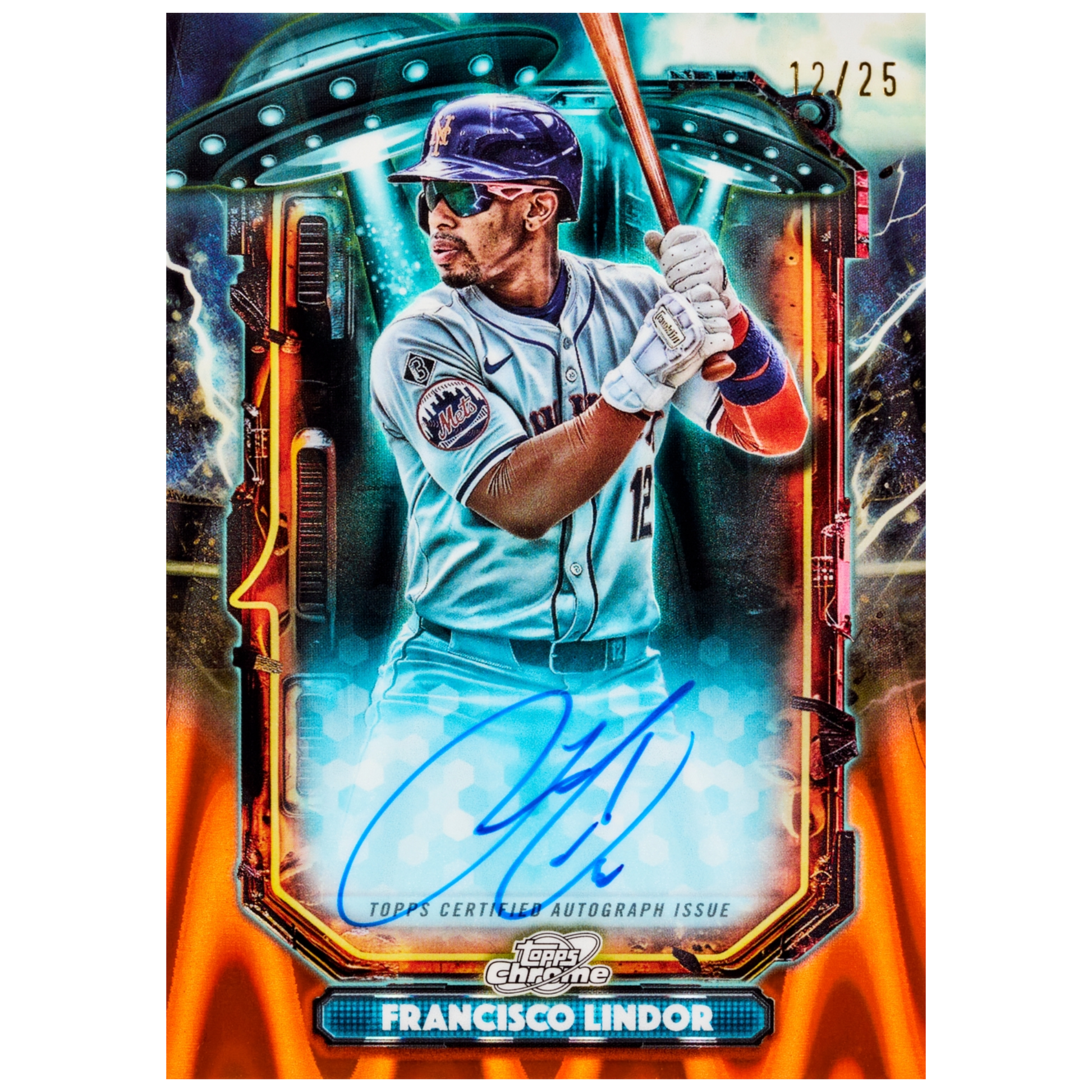 2025 Topps Cosmic Chrome Baseball Autograph Francisco Lindor