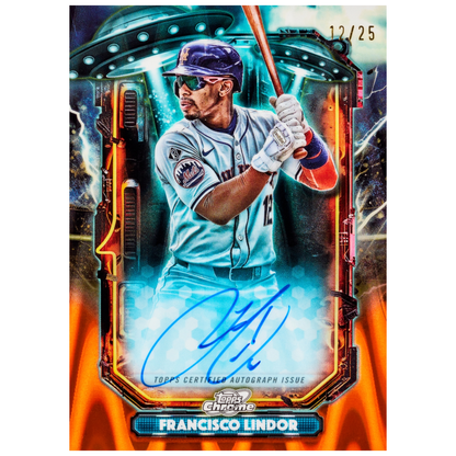 2025 Topps Cosmic Chrome Baseball Autograph Francisco Lindor